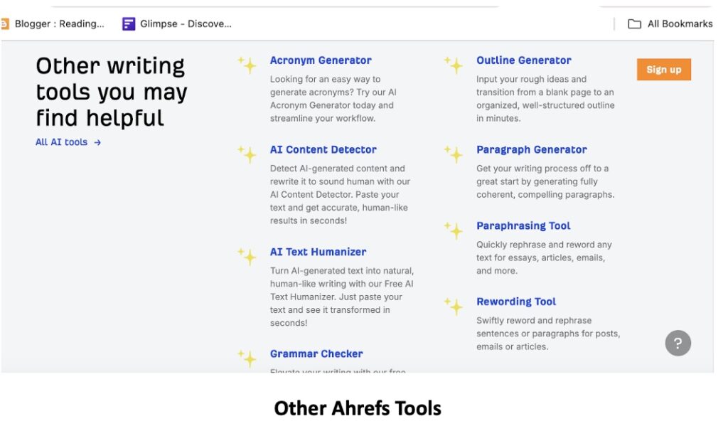 top of mind marketing, ahrefs functionality